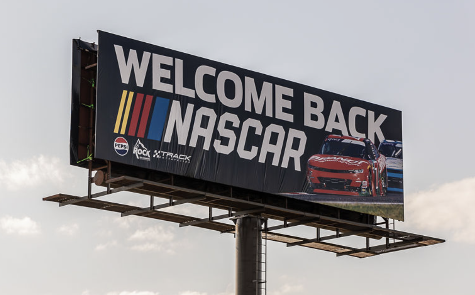 Billboard for Nascar at the Rock